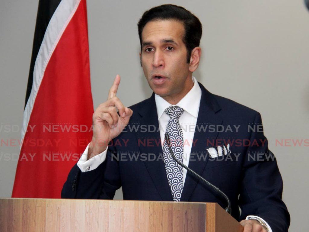 Attorney General Faris Al-Rawi during a press conference at the Ministry of the Attorney General and Legal Affairs, Port of Spain on December 21, 2020. - Photo by Ayanna Kinsale