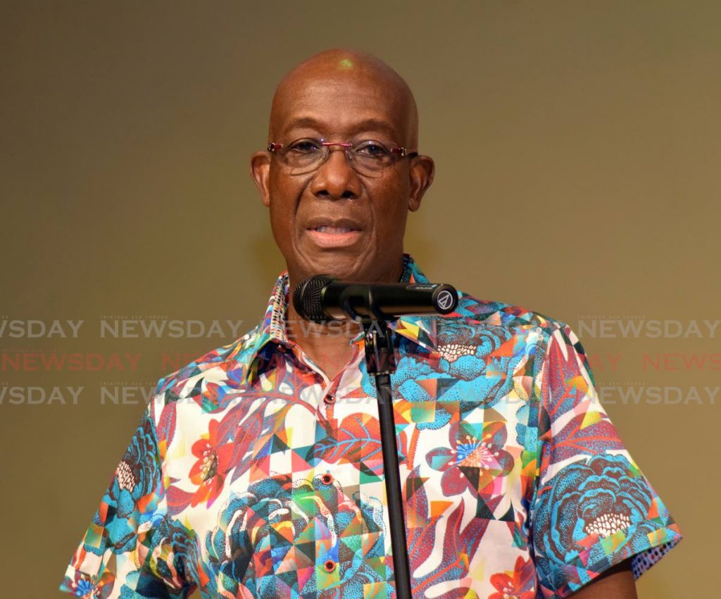 Prime Minister Dr Keith Rowley at the PNM Spiritual Shouter Baptist Liberation Day, Government Campus, Port of Spain on March 27. Rowley tested positive for covid19 on April 6. Photo by Vidya Thurab - 