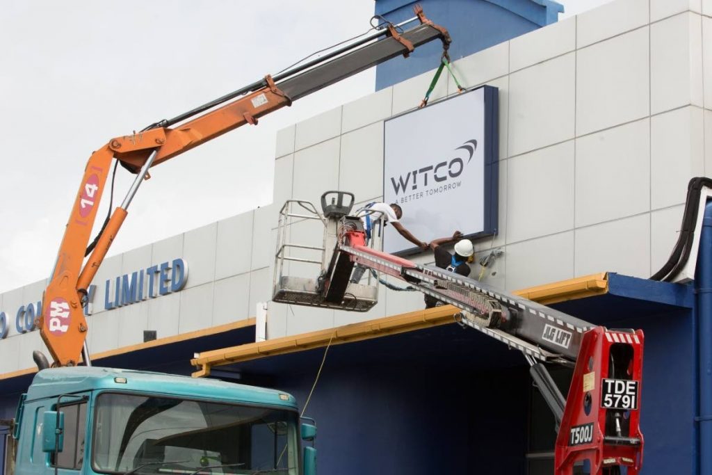 The new double-sail logo accompanied by the tagline “A Better Tomorrow” is placed on the Company’s building in Mt. D’or by contractors.

  - WITCO