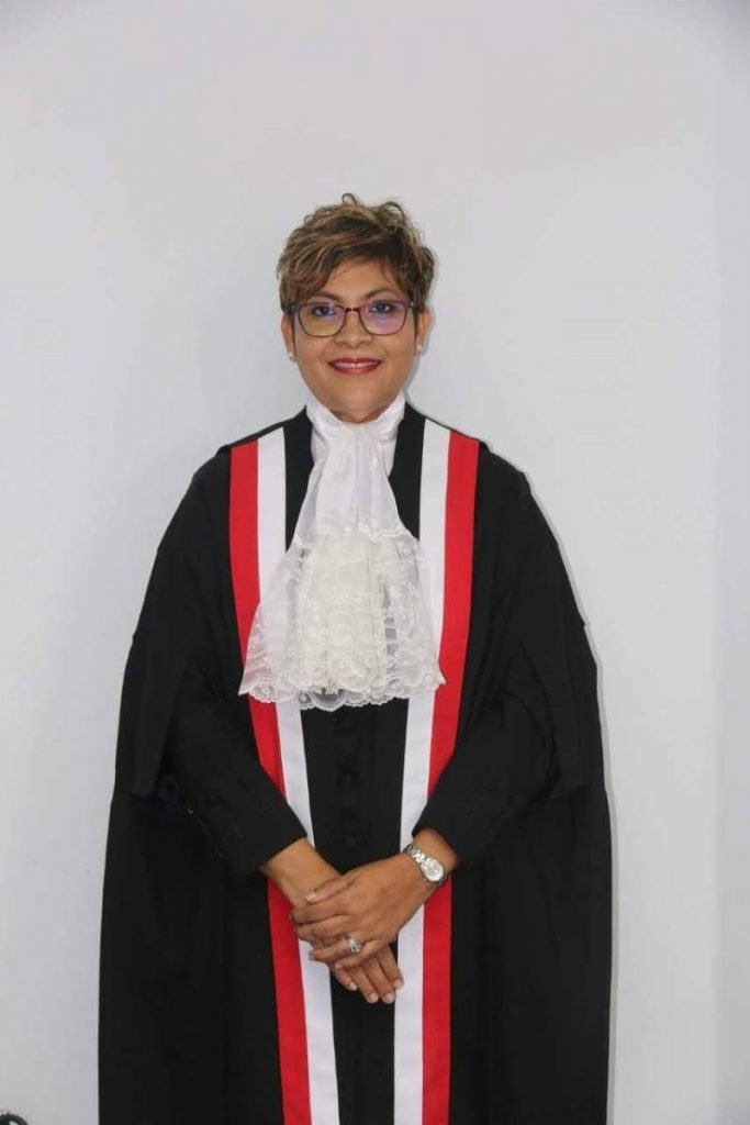 Justice Lisa Ramsumair-Hinds who is presiding over the judge-only trial of two men charged for 
murdering Sean Luke.  - 