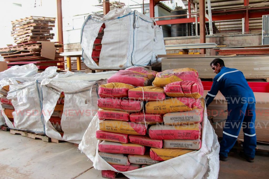 FILE PHOTO: bags of Rock Hard Cement for sale in a hardware in San Fernando. - 
