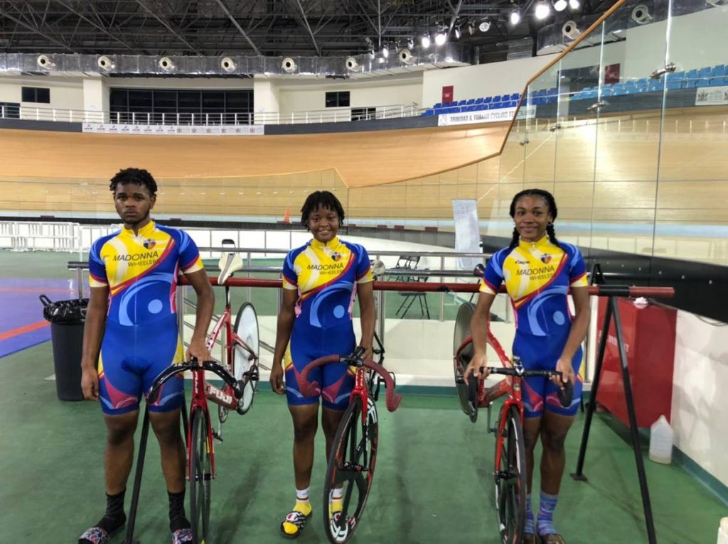 Madonna Wheelers trio, L-R, Raul Garcia, Phoebe Sandy and Makayla Hernandez all earned spots on TT's Junior Pan American Track Cycling team. However, in a release on Tuesday, the 2021 Junior Pan American Track Cycling Championsips was called off due to the covid19 pandemic. - 