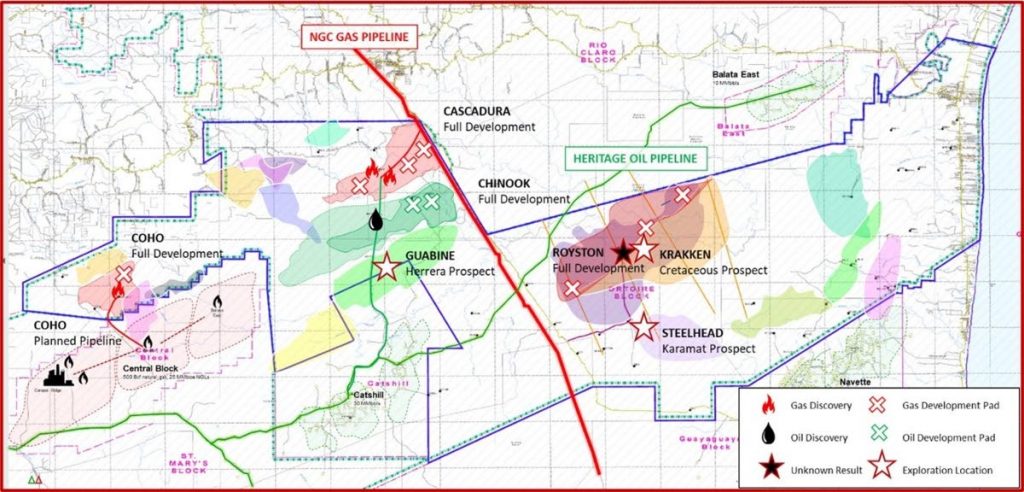 Touchstone’s discoveries, being onshore and close to existing NGC pipelines means that the development cost will be low and that the fields can be brought on production sooner than offshore gas fields.  Photo courtesy the Geological Society of TT - 