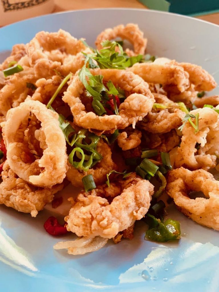Pepper fried squid - Wendy Rahamut