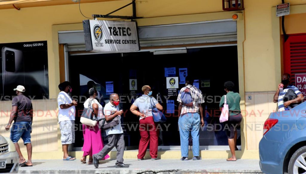 FILE PHOTO: The TTEC service centre on Broadway, Port of Spain. - SUREASH CHOLAI