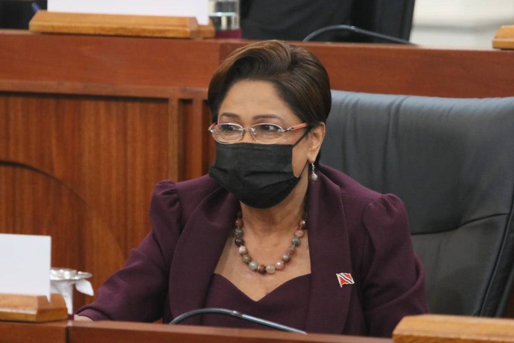 Opposition leader Kamla Persad-Bissessar. Photo courtesy Parliament of Trinidad and Tobago. 