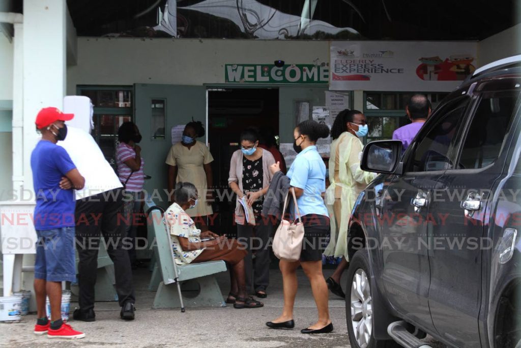 Nurses at the Maloney Health Centre attended to visitors on Friday morning. - Marvin Hamilton