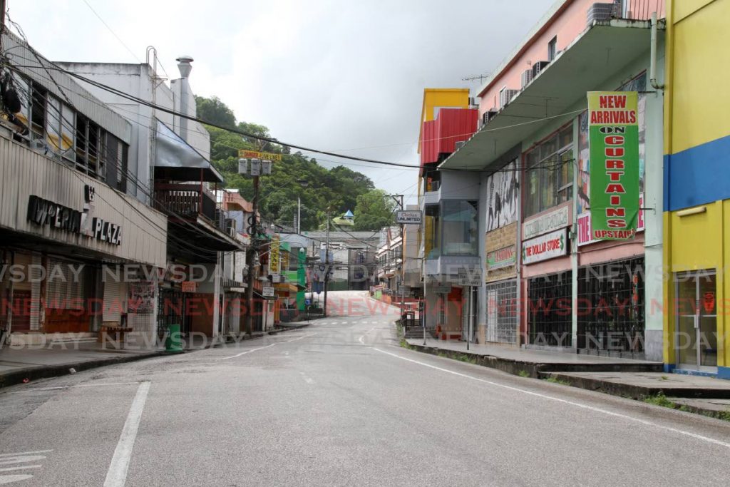 Shortly after 10 am on June 20, Father’s Day, there was no one on High Street, on a day which would have seen some economic activity, owing to the 10am national curfew imposed to help curb the spread of covid19. - Angelo Marcelle