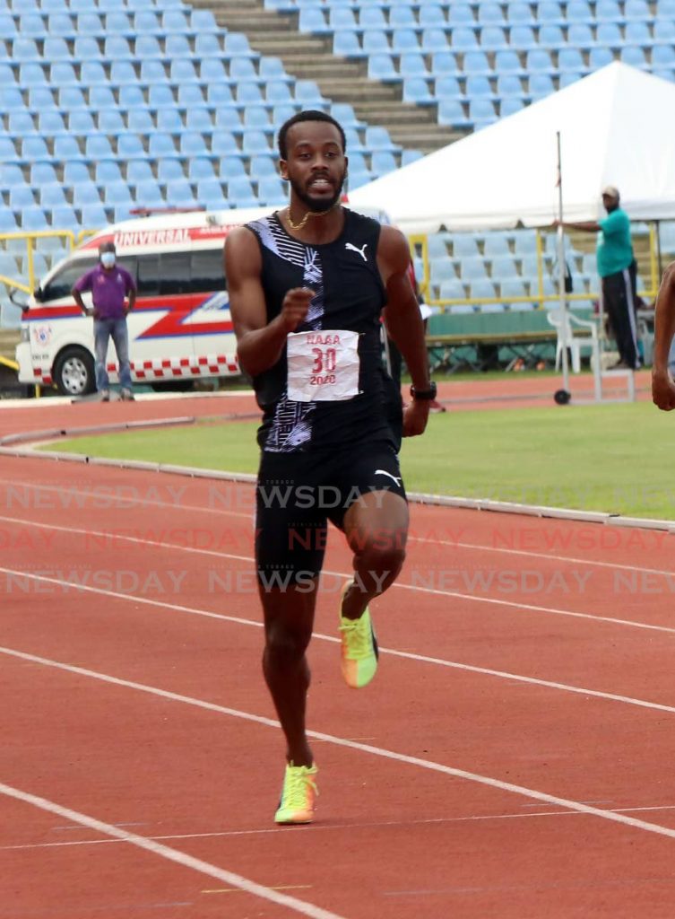 Jonathan Farinha during the NAAA Olympics trials at the Hasely Crawford Stadium, Mucurapo on Monday. PHOTO BY SUREASH CHOLAI. - SUREASH CHOLAI