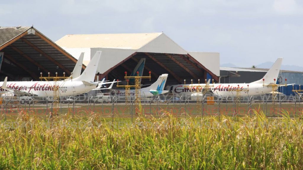 Caribbean Airlines planes at Piarco Airport. - FILE PHOTO/ROGER JACOB