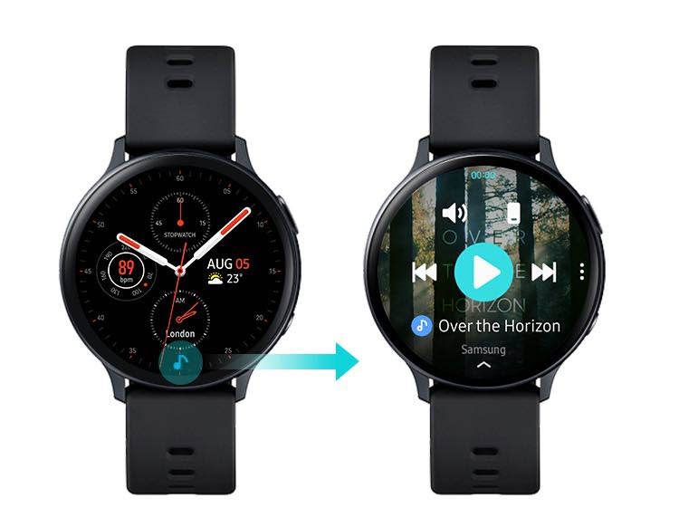 The new music controller on Wear OS. - PHOTO COURTESY SAMSUNG