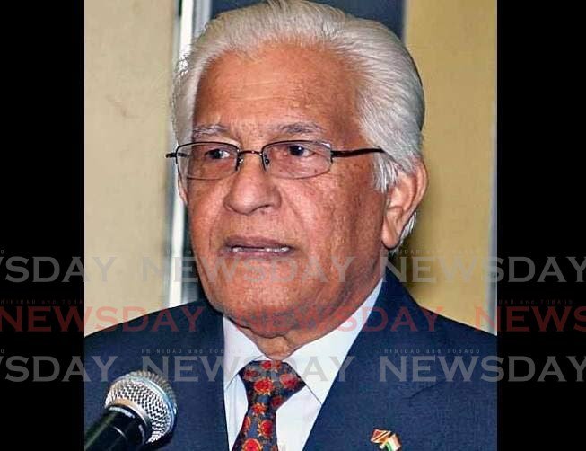 Former prime minister Basdeo Panday . - File photo 