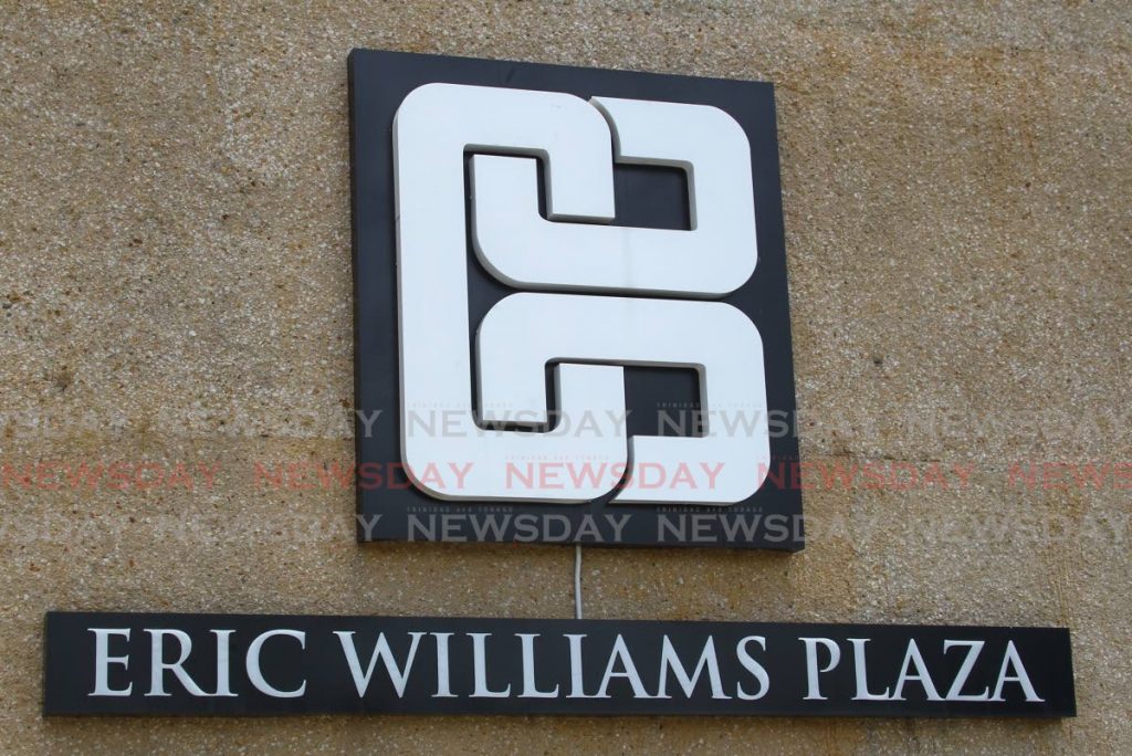 The Central Bank logo, Eric Williams Plaza, Financial Complex, Port of Spain. - 