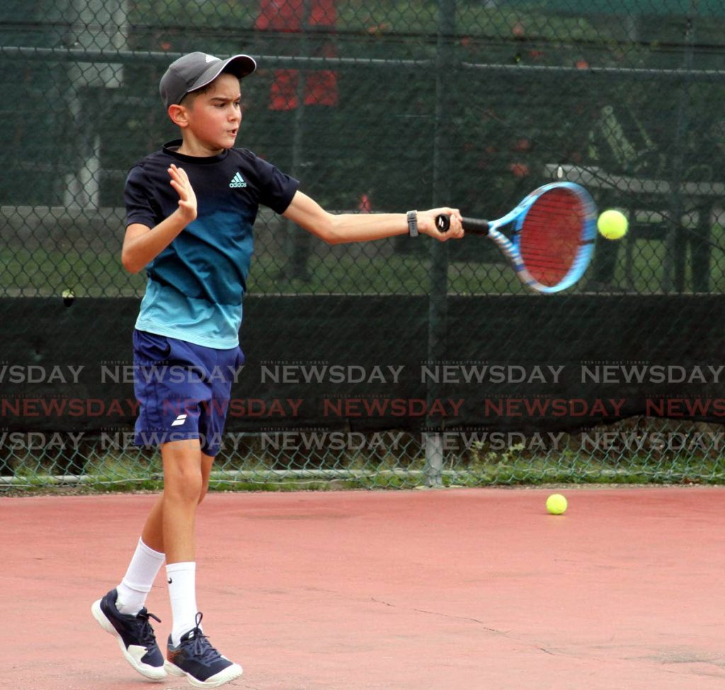 Trinidad and Tobago's Kale Dalla Costa advanced, on Thursday, to the finals of the Central American and Caribbean Tennis Confederation's Under-14 boys' singles, in Gutamela. - Angelo Marcelle