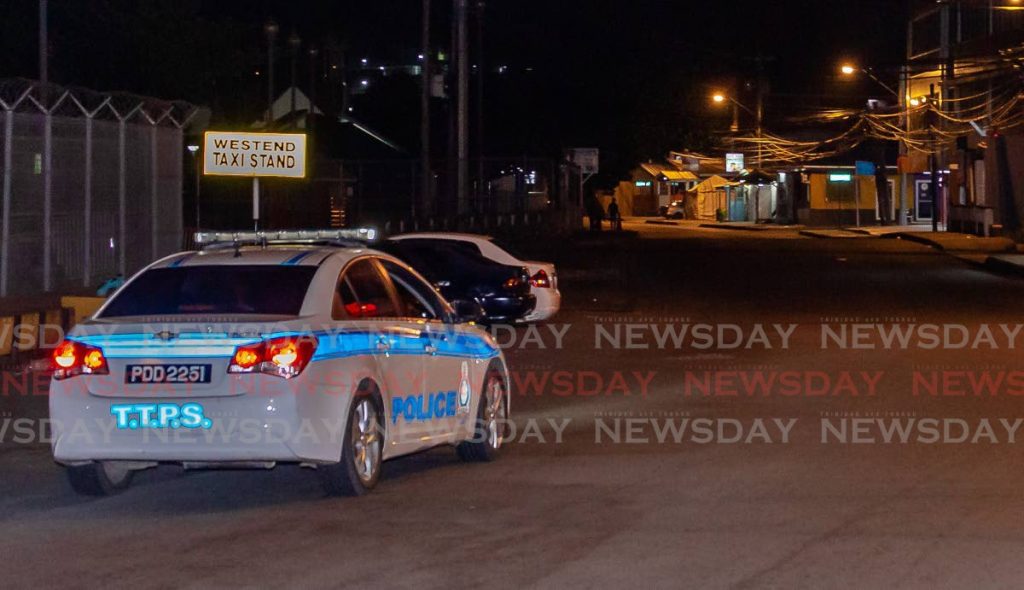 FILE PHOTO: Police on patrol along Milford Road, Scarborough during curfew.  - 