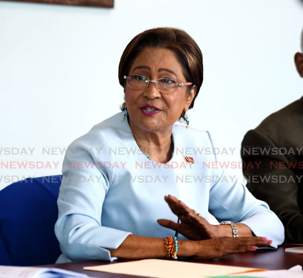 File photo:  Opposition Leader Kamla Persad Bissessar - Photo by Sureash Cholai