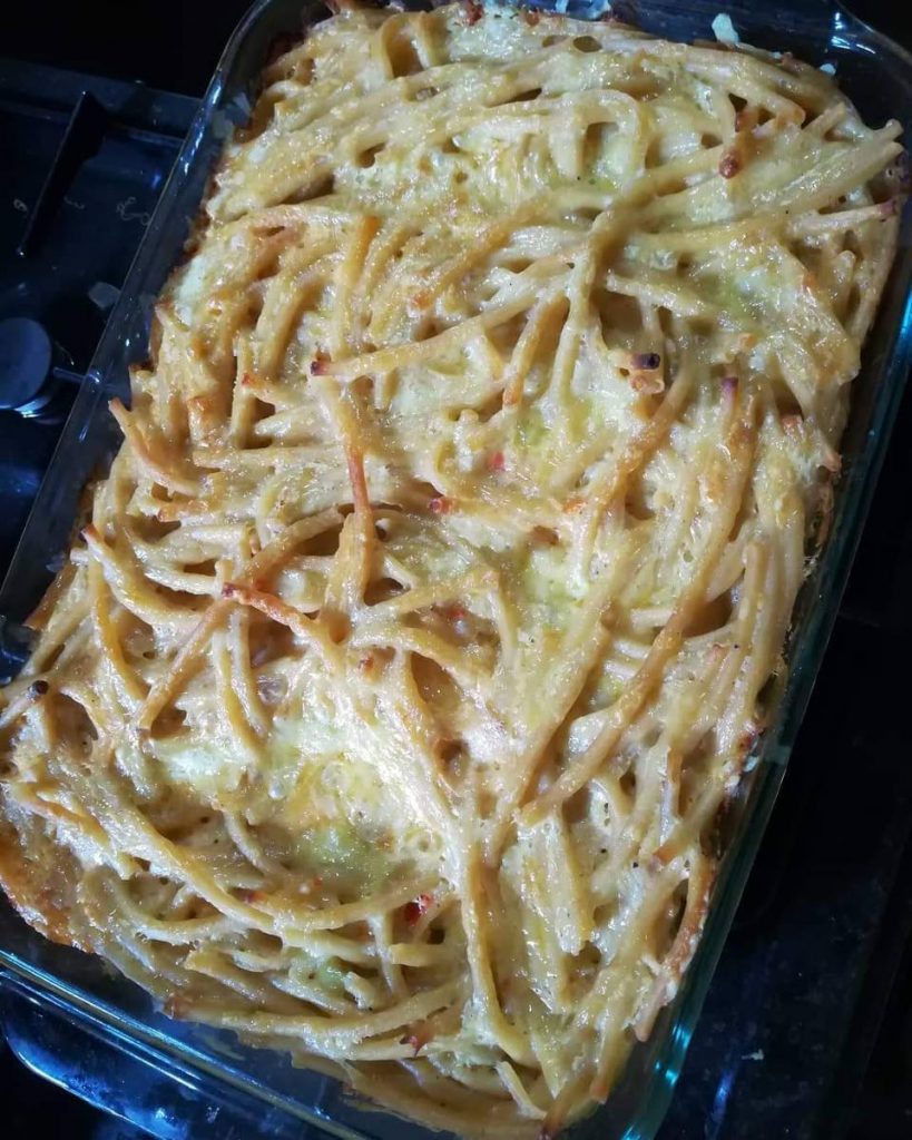 Macaroni pie. Photo courtesy Seema Baijoo - 