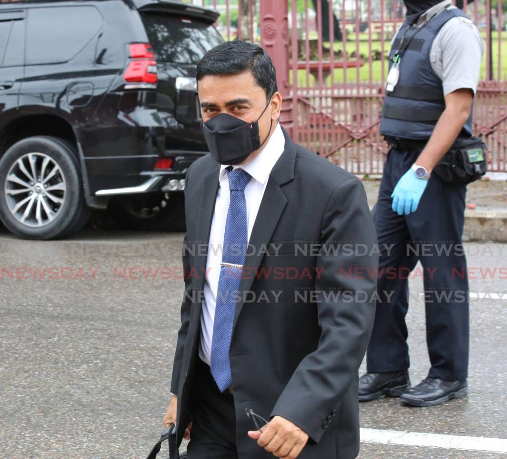 Oropouche West MP Davendranath Tancoo on his way to a sitting of Parliament. File photo/Sureash Cholai - 