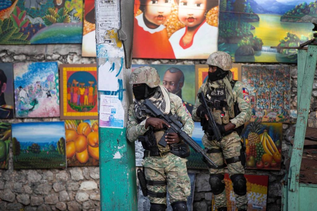 Soldiers patrol in Petion Ville, the neighbourhood where the late Haitian President Jovenel Moise lived in Port-au-Prince, Haiti, Wednesday. - AP PHOTO