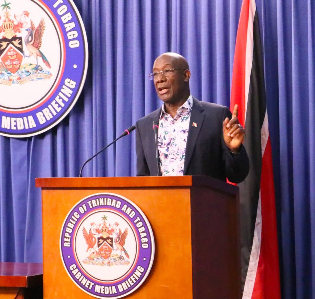 Dr Keith Rowley - Photo courtesy the Office of the Prime Minister