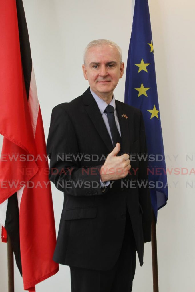 EU ambassador Peter Cavendish says he was taught by priests from Trinidad and Tobago. - Photo by Marvin Hamilton 