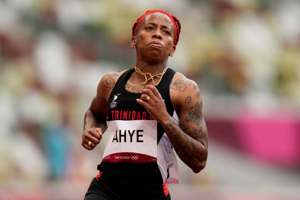 Michelle-Lee Ahye, of Trinidad and Tobago, wins her heat in the women's 100-metre run at the 2020 Summer Olympics, on Friday, Jin Tokyo. (AP PHOTO) - 