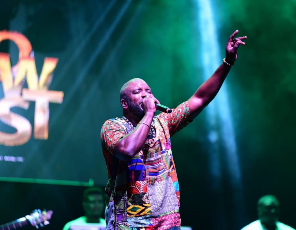 Tyronne Dominic Walters, stage name Blessed Messenger, performs at Glow Fest 2019 at the Shaw Park Cultural Complex.  - 