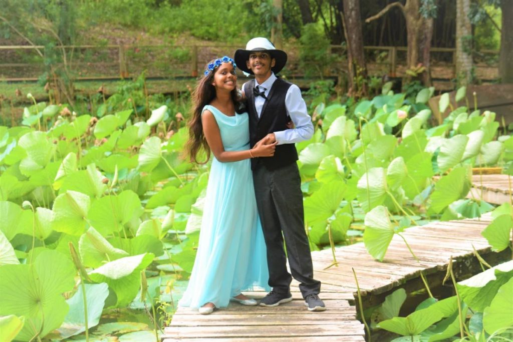 Rahul with his sister Maya at a photoshoot at one of his favourite places, the Wild Fowl Trust at Point-a-Pierre. - Courtesy Kareem La Borde