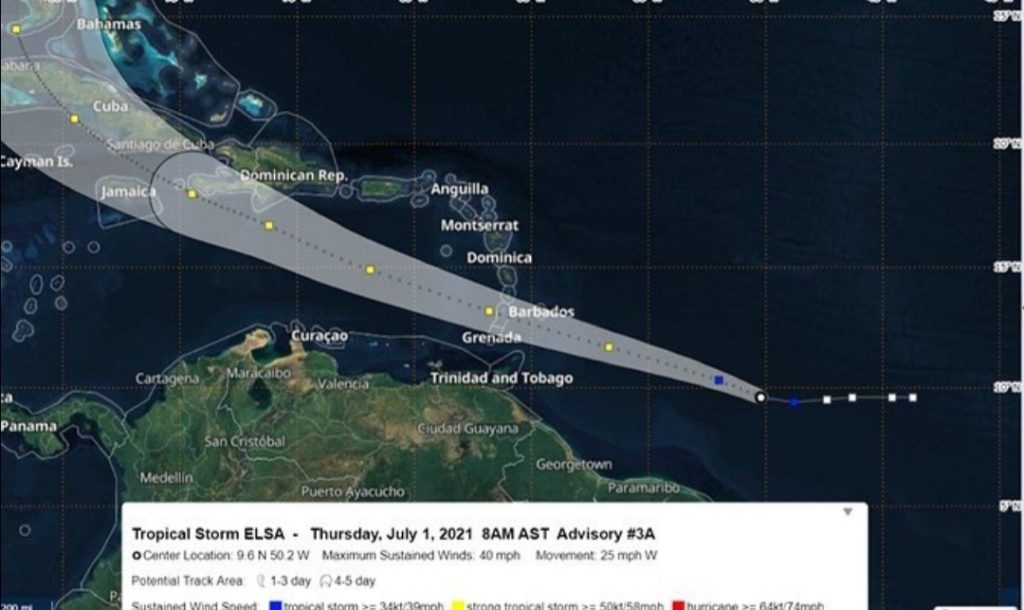 Photo courtesy the Trinidad and Tobago Meteorological Service social media