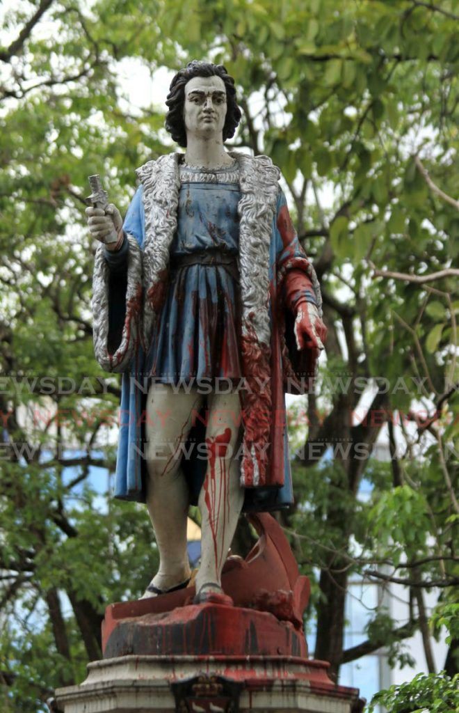 The statue of Christopher Columbus. Photo by Ayanna Kinsale - Ayanna Kinsale