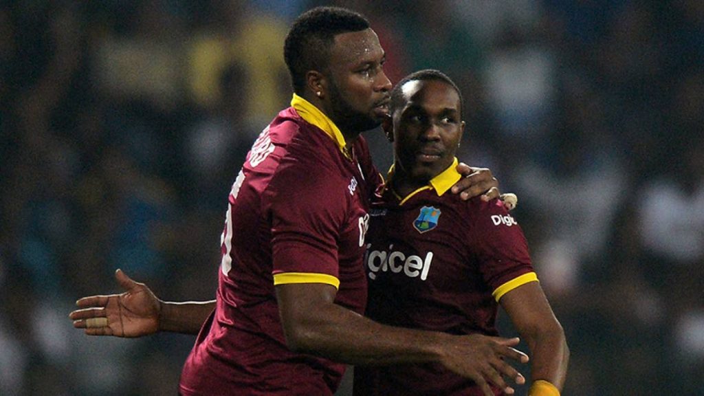 Kieron Pollard (left) and Dwayne Bravo - 