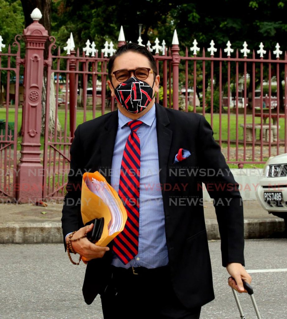 Communications Minister Symon de Nobriga on his way to Parliament on June 16, 2021. FILE PHOTO/SUREASH CHOLAI - 