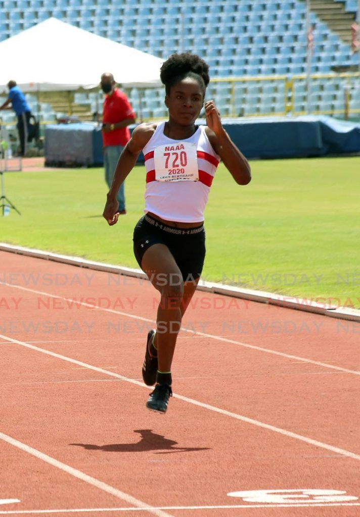 FILE PHOTO: Trinidad and Tobago's Leah Bertrand was unable to get past the semifinal round of the women's 100m, at the World Athletics Under-20 Championships, in Nairobi, Kenya, on Wednesday. - SUREASH CHOLAI
