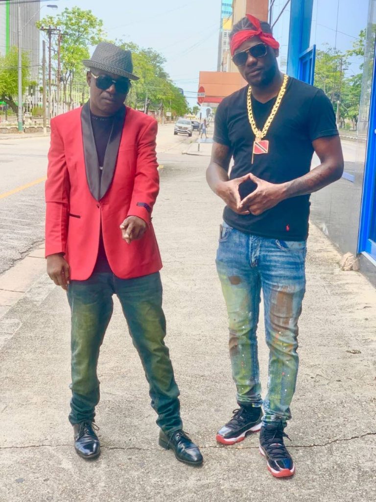 Trinidad Killa, right, and Mr Famous have released their new soca song, Blazing. 