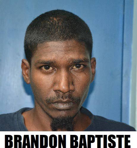 On Tuesday, Brandon Baptiste of Lonely Road, Indian Walk, was denied bail when he appeared before the Princes Town Magistrates Court on five fire-arm related charges.  - Photo courtesy TTPS