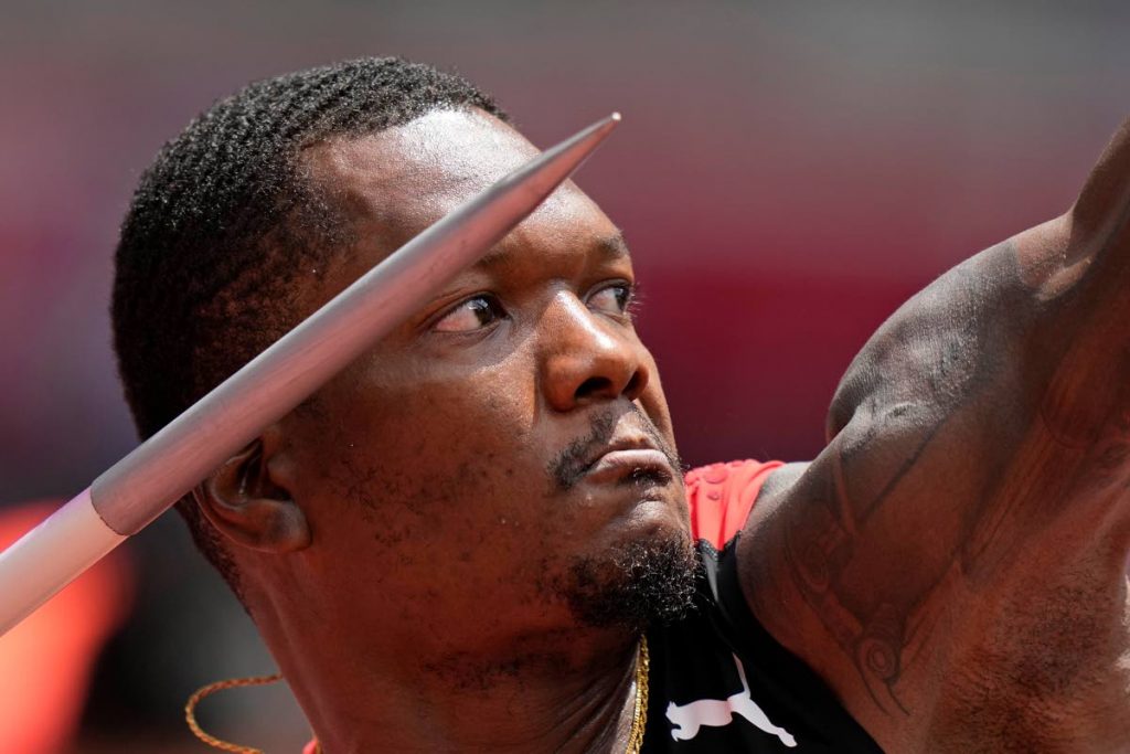 Trinidad and Tobago’s Keshorn Walcott competes in the men’s javelin throw at the Tokyo Olympic Games on Tuesday. (AP) - 