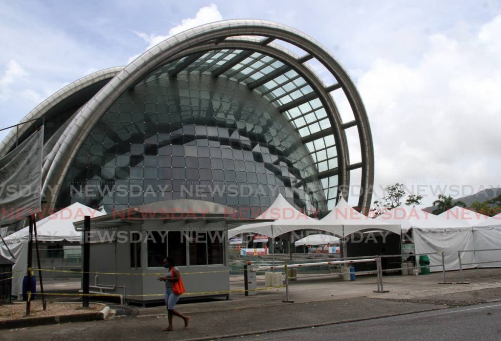 The mass vaccination site at NAPA, Port of Spain. Photo by Angelo Marcelle