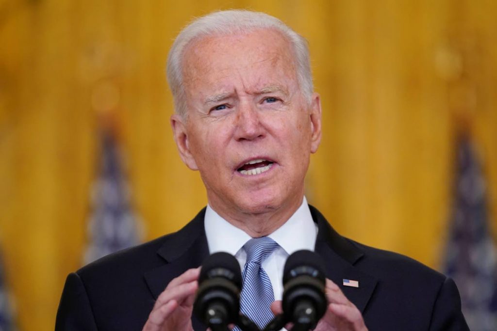 US President Joe Biden tries to explain the situation in Afghanistan by saying there were many who did not want to leave. AP PHOTO - Evan Vucci