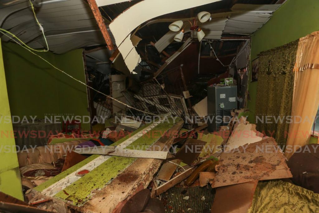 The inside of Vin James' house after the landslide came crashing down. - Jeff Mayers