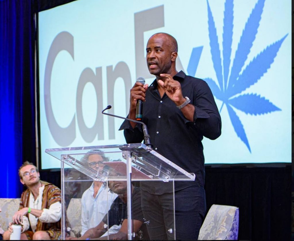 Silo Wellness Inc CEO Douglas Gordon speaking at the CanEx Psychedelics Summit in Montego Bay last month. - Photo coutesy CanEx