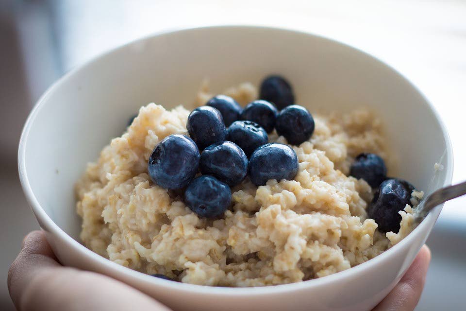 Add fruit such as banana or blueberies to jazz up your bowl of oats. - 