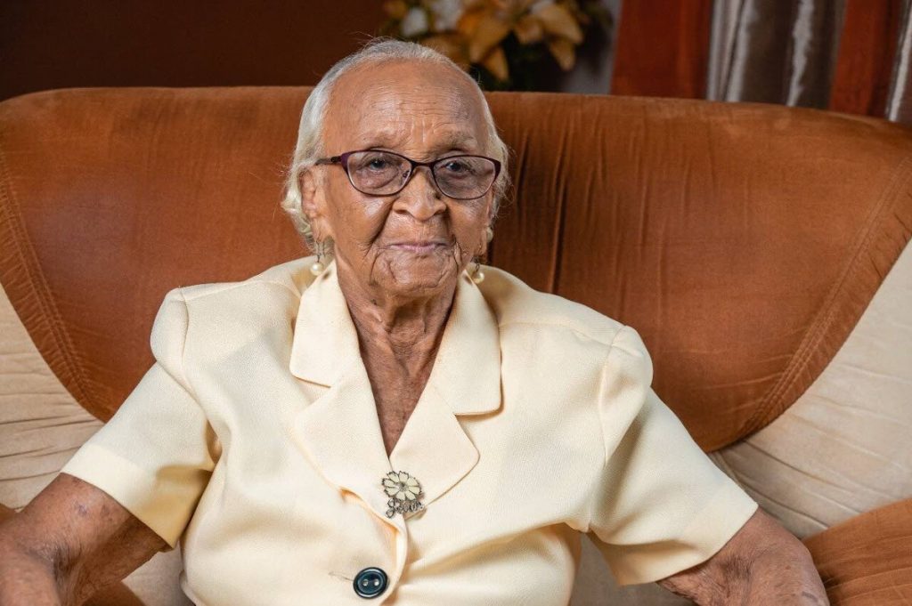 Filda Reyes who turned 103 on Saturday. PHOTOS COURTESY KEVIN DAVID