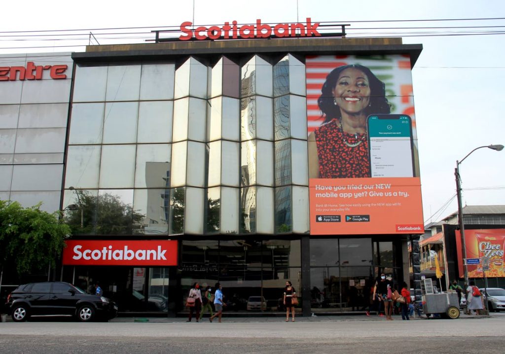 Scotiabank branch on Independence Square, Port of Spain. - File photo