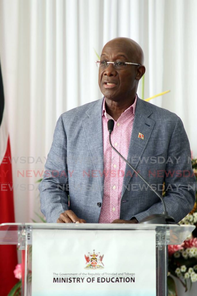 File photo: Prime Minister and head of government Dr Rowley. Photo by Lincoln Holder