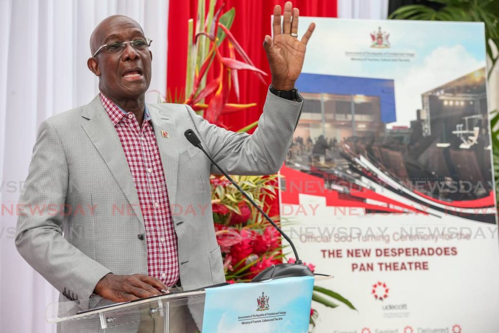 Prime Minister Dr Keith Rowley at a press conference recently.  - Jeff Mayers