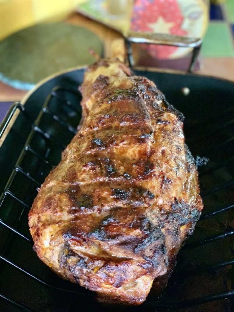 Zataar crusted leg of lamb. - Wendy Rahamut