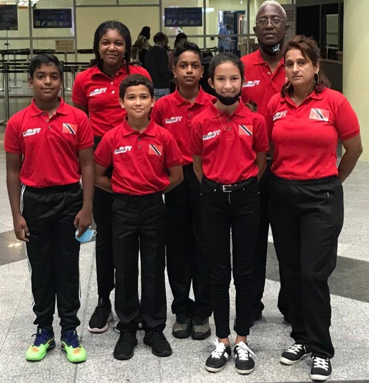TT's U12 tennis teams led by boys captain Anthony Jeremiah (top right) and girls captain Allison Mohammed (bottom right).  - Courtesy: TennisTT