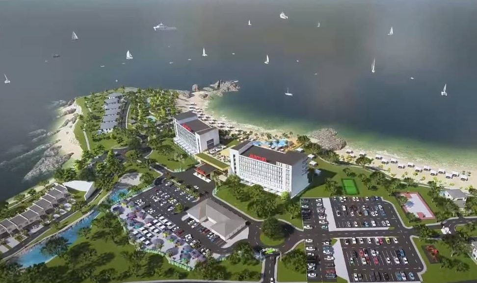 A screen grab of a video showing the planned $500 million Marriott development for Rocky Point, Tobago. 