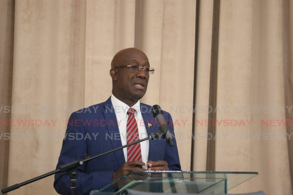 Prime Minister Dr Rowley in the House of Representatives. File photo/Office of the Parliament. - 