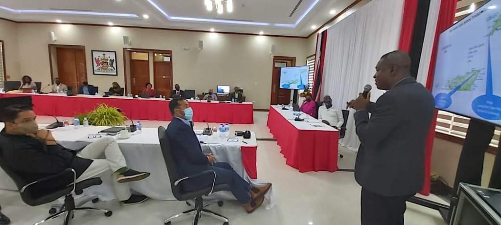 Minister of Digital Transformation, Senator Hassel Bacchus delivered his presentation on day two of the Cabinet retreat chaired by Prime Minister Keith Rowley.  Photo courtesy the Prime Minister's Facebook page -

The retreat is being held at the Prime Minister’s official residence in Blenheim, Tobago.